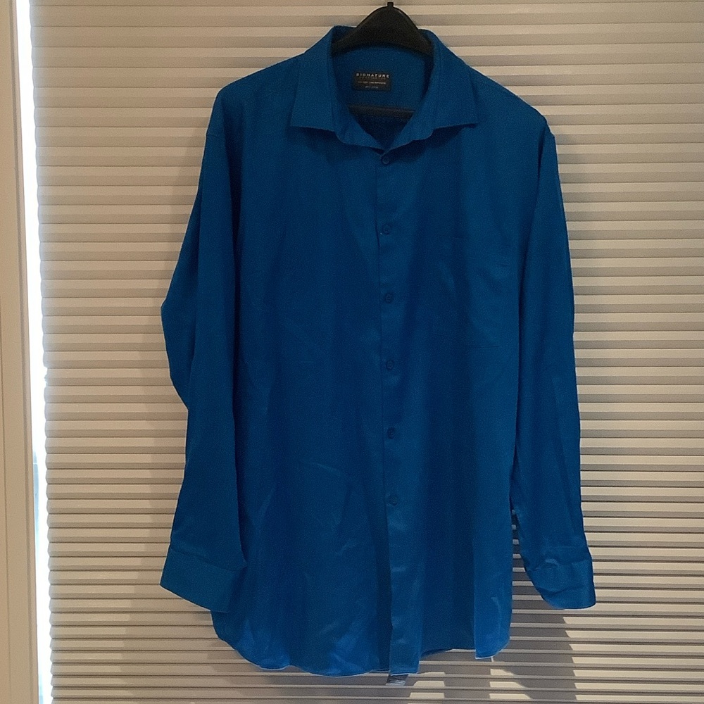Men's Long Sleeve Dress Shirt - Blue